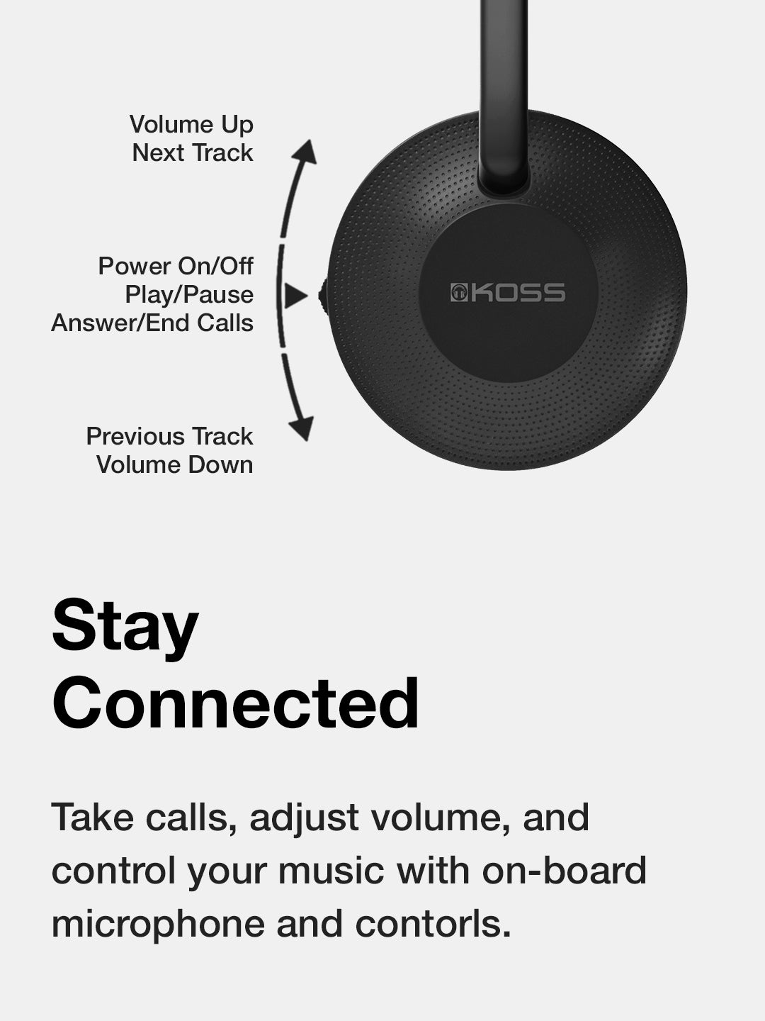 Koss KPH7 Wireless Controls On Ear Headphones