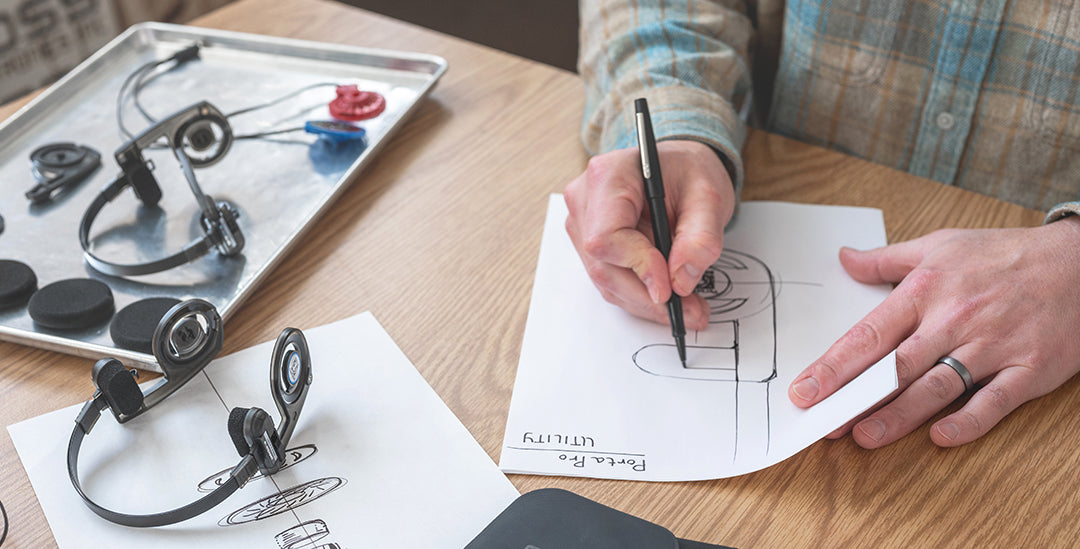 Man drawing a diagram of the Porta Pro