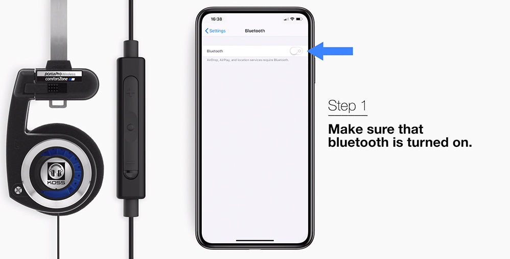 How to Pair Your Koss Porta Pro® Wireless Bluetooth® Headphones