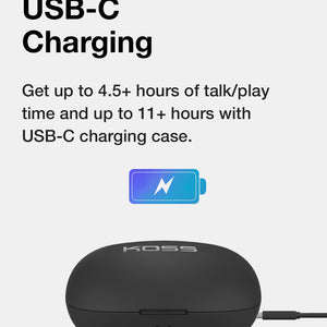 Koss TWS250i USB-C Charging