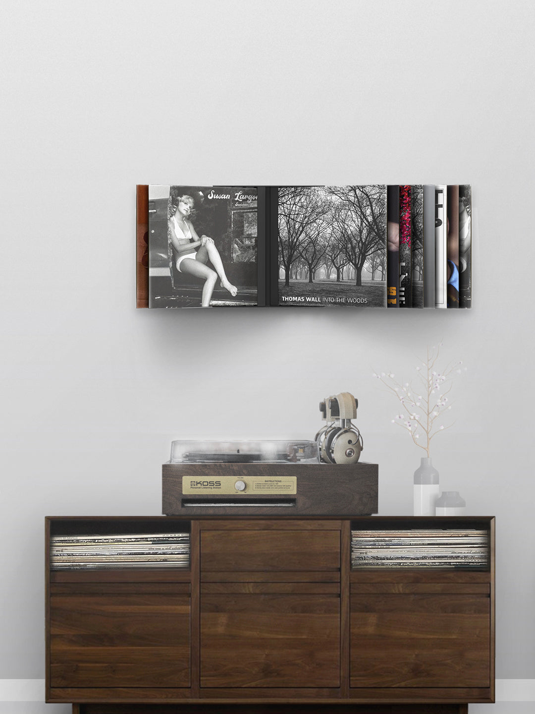Record Wall Rack - Koss Stereophones