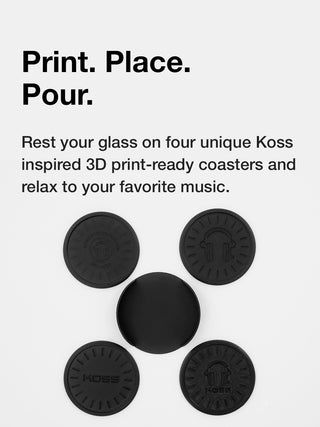 Image of 4 koss 3d printed coasters