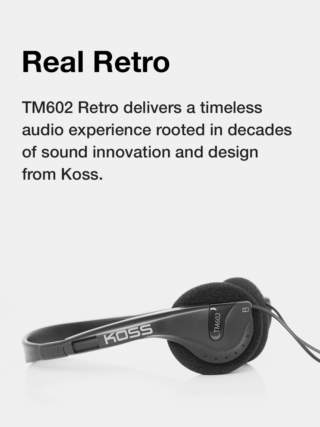 Tm602 Labell TM602 Retro On Ear Headphones - Koss Stereophones