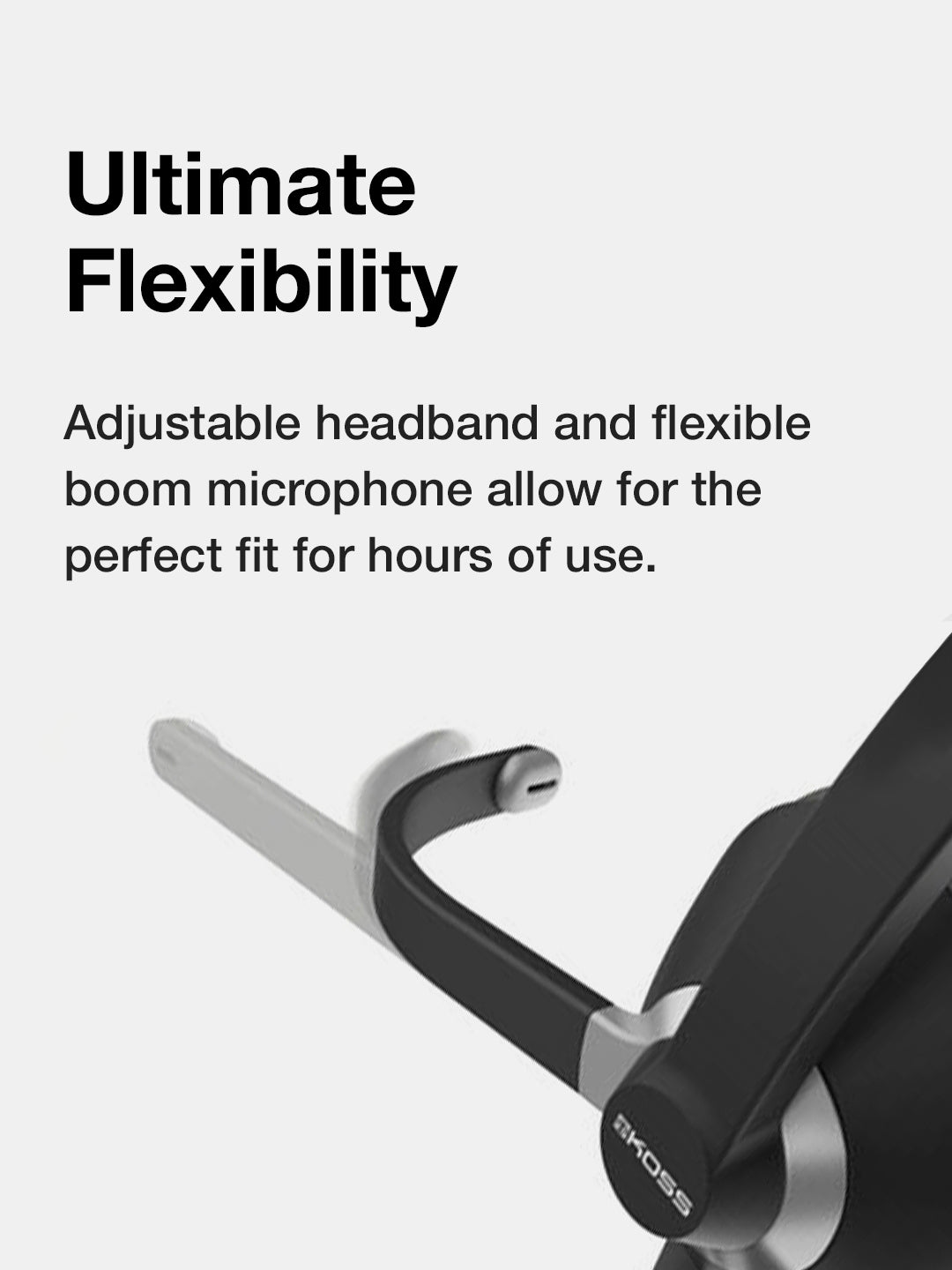 Koss CS300-USB 両面オンイヤー通信ヘッドセット ノイズキャンセリングエレクレットマイク フレキシブルマイクアーム USBプラグ有線 ブラック Koss CS300-USB 両面オンイヤー通信ヘッドセット ノイズキャンセリングエレクレットマイク フレキシブルマイクアーム USBプラグ有線  ブラック