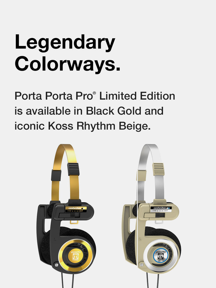 Koss Porta Pro Draadloze 2.0 Bluetooth On-Ear Hoofdtelefoon, 20 uur batterijduur, USB-C, Microfoon, Zwart