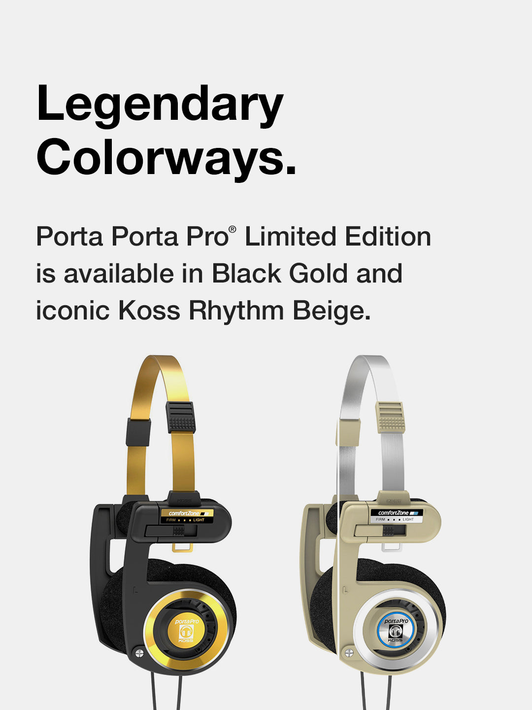 Porta Pro® Limited Edition Black Gold Headphones - Koss Stereophones