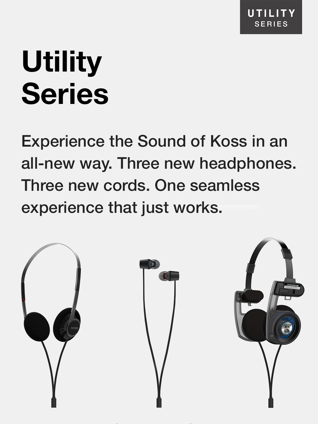  Koss Porta Pro Utility On-Ear Headphones, Detachable  Interchangeable Cord System, Collapsible Design, Stealth Grey : Electronics