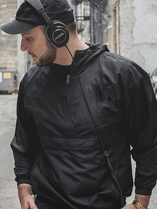 Koss Pro4S Full Size Studio Headphones, Black with Silver Trim 13 Man wearing Koss Pro4S Studio Over Ear Headphones