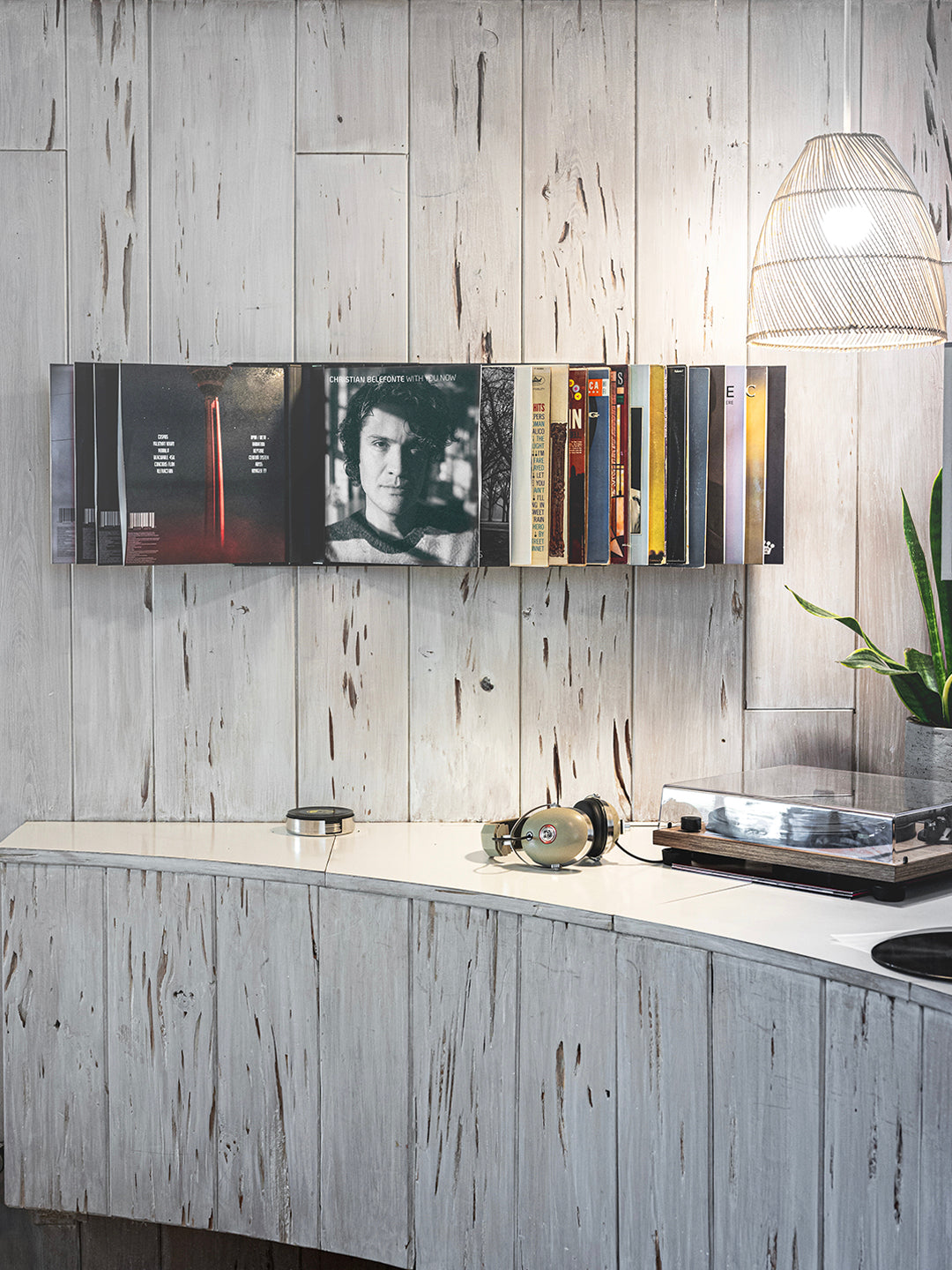 Record Exhibition Display / Wall Mounted Vinyl Holder / Minimal Record  Shelf Pink / Wall Record Unit 