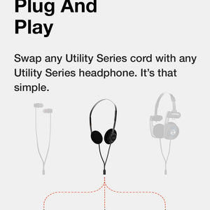 Koss KPH40 Utility On Ear Headphones cord options